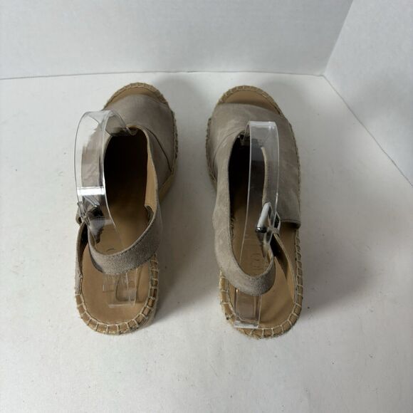 Franco Sarto Sandals Womens Size 8.5 Torres Espadrille Platform Wedge Taupe G1 - Picture 6 of 15